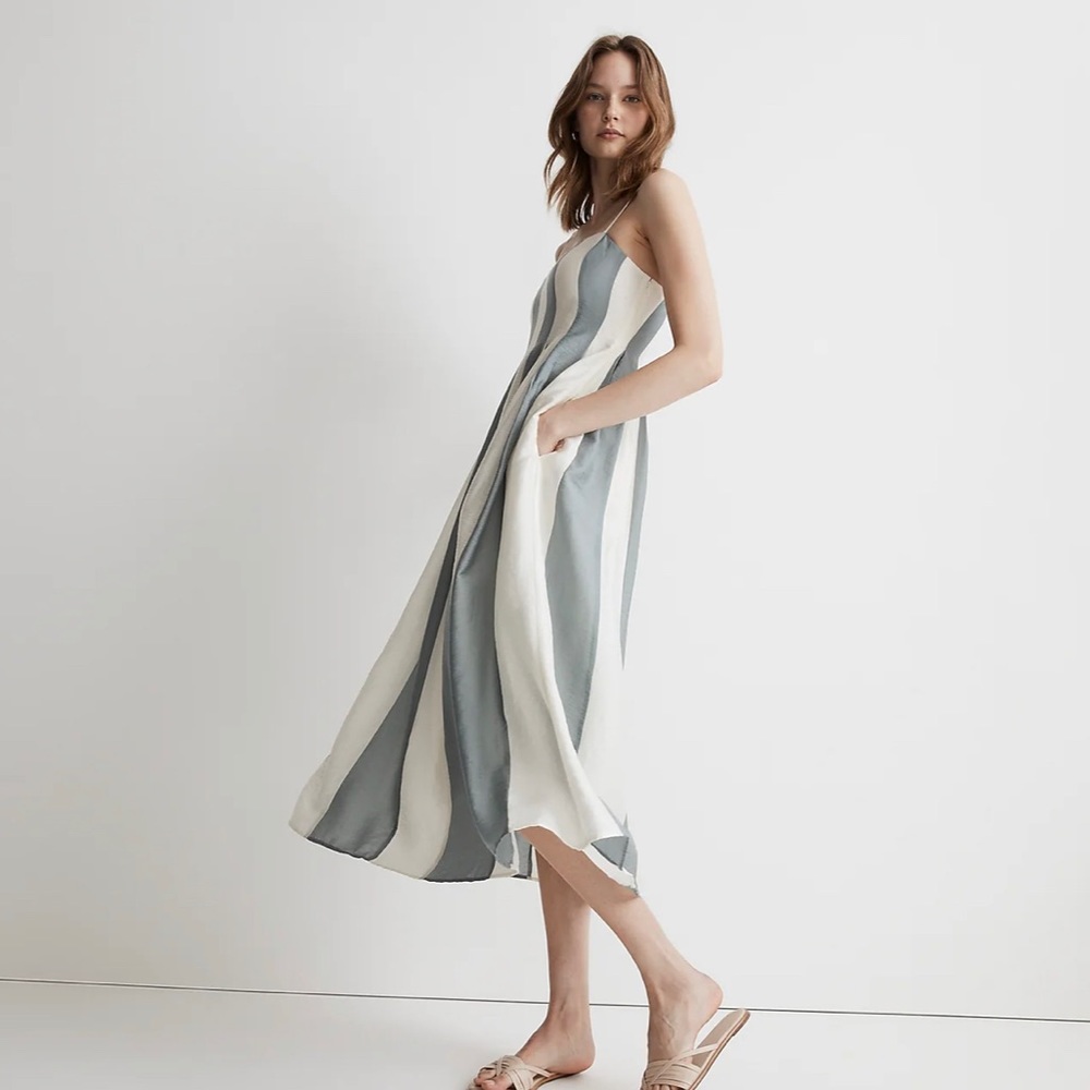 Madewell pleated midi dress NWOT